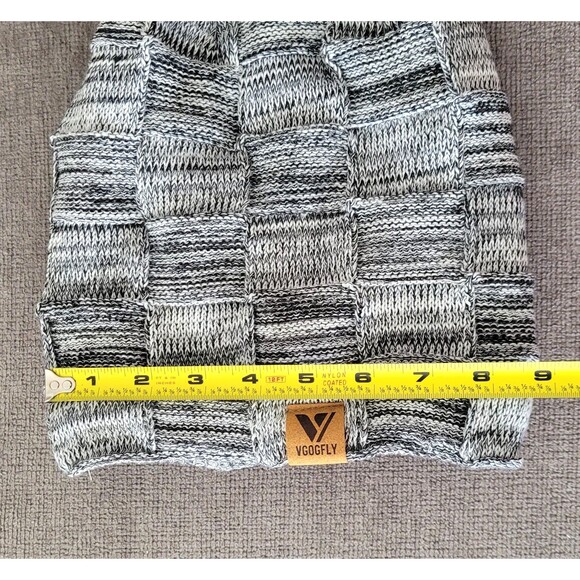 Vgogfly Winter Knit Beanie Slouchy Black Gray Soft Fuzzy Lined Skullcap Hat - Picture 6 of 6